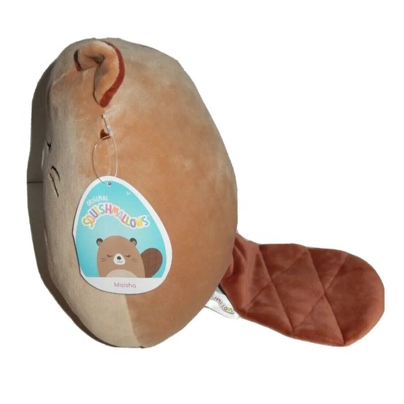 Squishmallows 9" Maisha Plush Beaver Soft Brown Rodent Stuffed Animal Kellytoy - Picture 2 of 7
